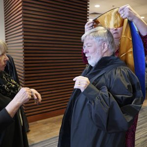 Steve Wozniak was the 2024 Commencement Address speaker at the University of Colorado Boulder.  (Photo by Casey A. Cass/University of Colorado)